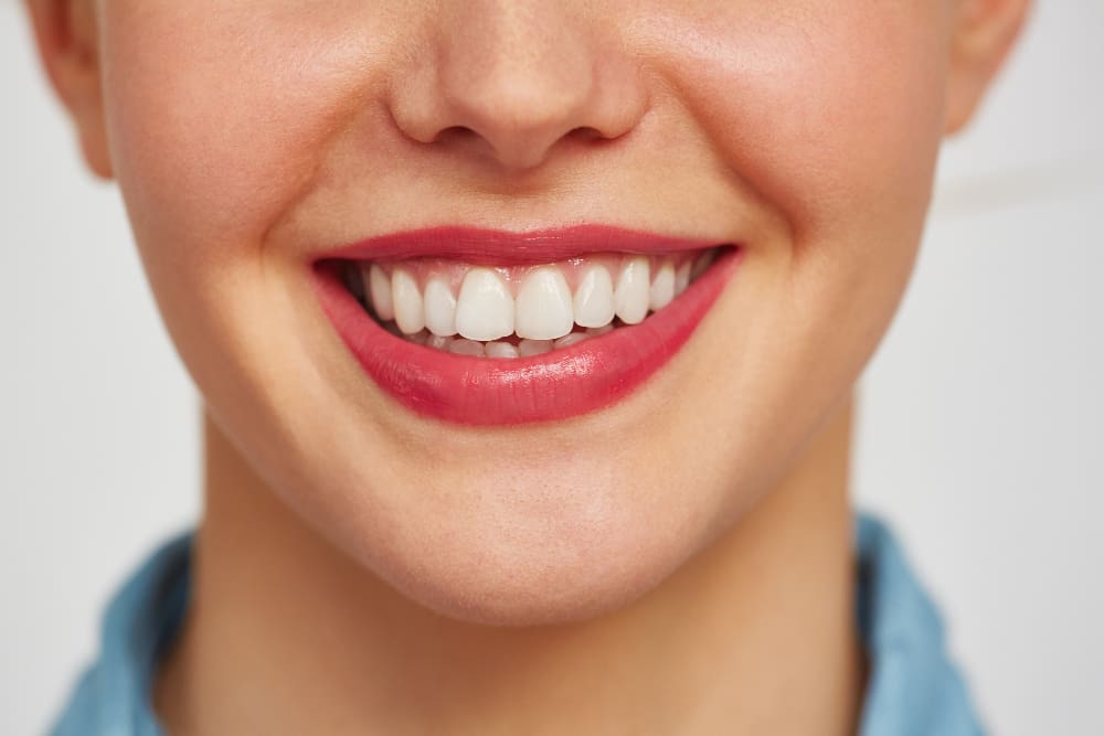 Close-up of a healthy, confident smile